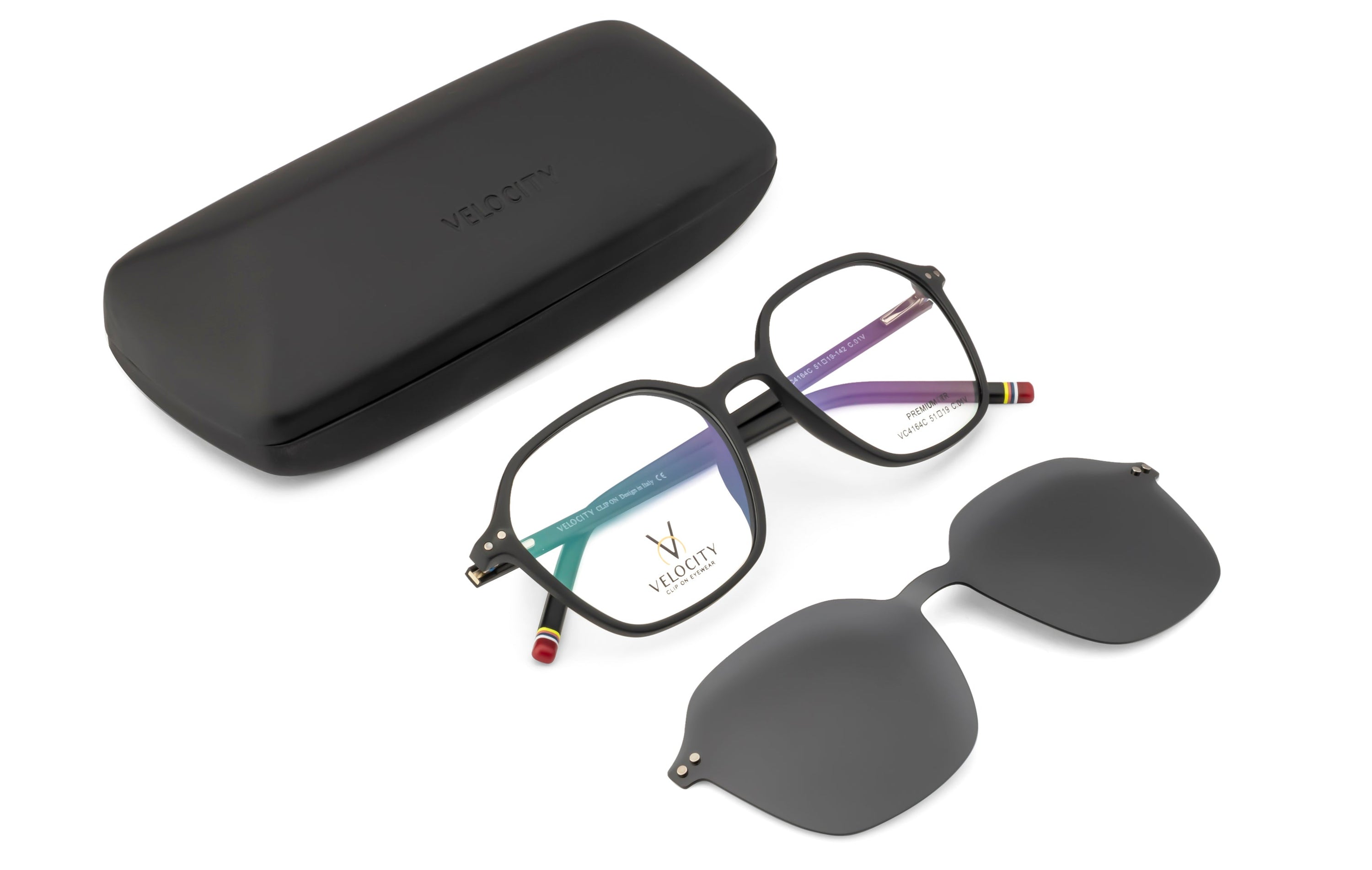 Velocity Magnetic Clip-On Sunglasses with Polarized Lens