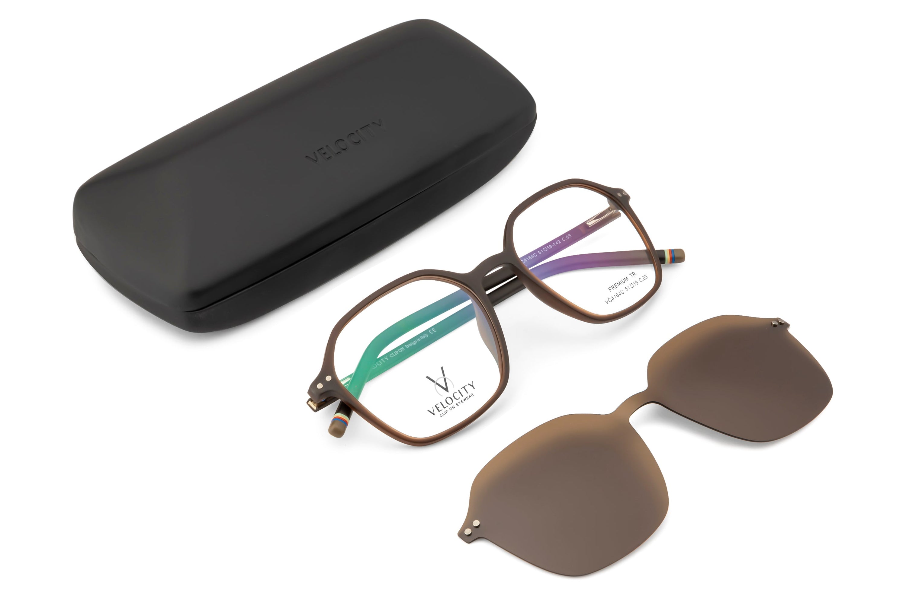 Velocity Magnetic Clip-On Sunglasses with Polarized Lens