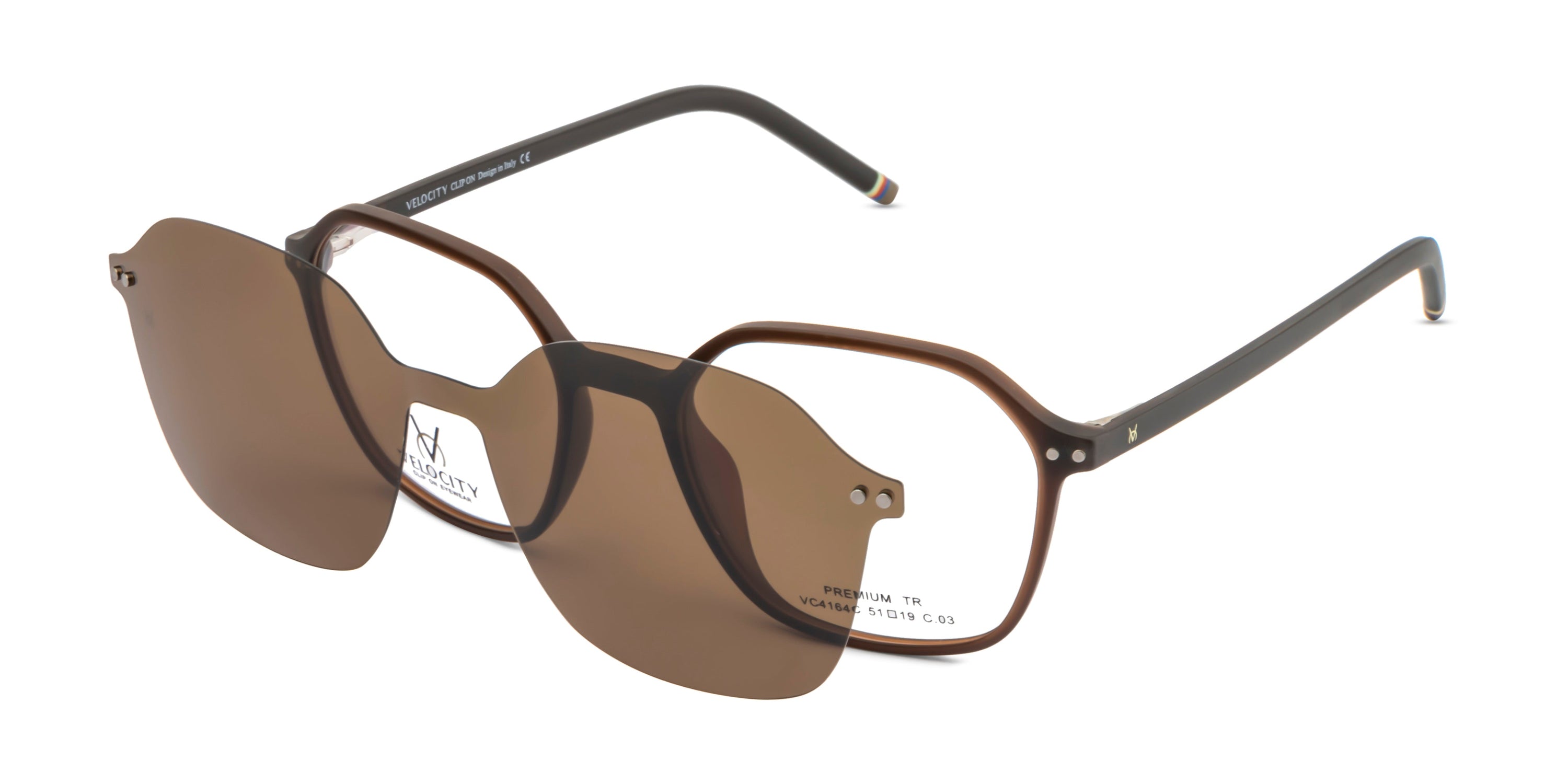 Velocity Magnetic Clip-On Sunglasses with Polarized Lens