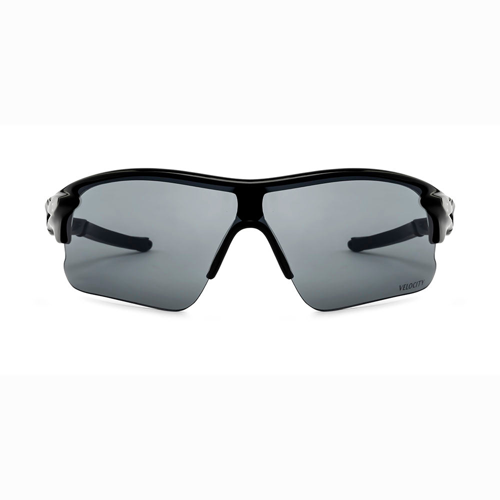 Velocity Sunglasses | Black and Grey| 100% UV Protected | Polycarbonate Sports Sunglasses for Men