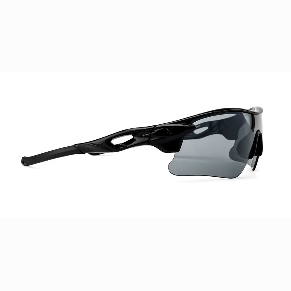 Velocity Sunglasses | Black and Grey| 100% UV Protected | Polycarbonate Sports Sunglasses for Men