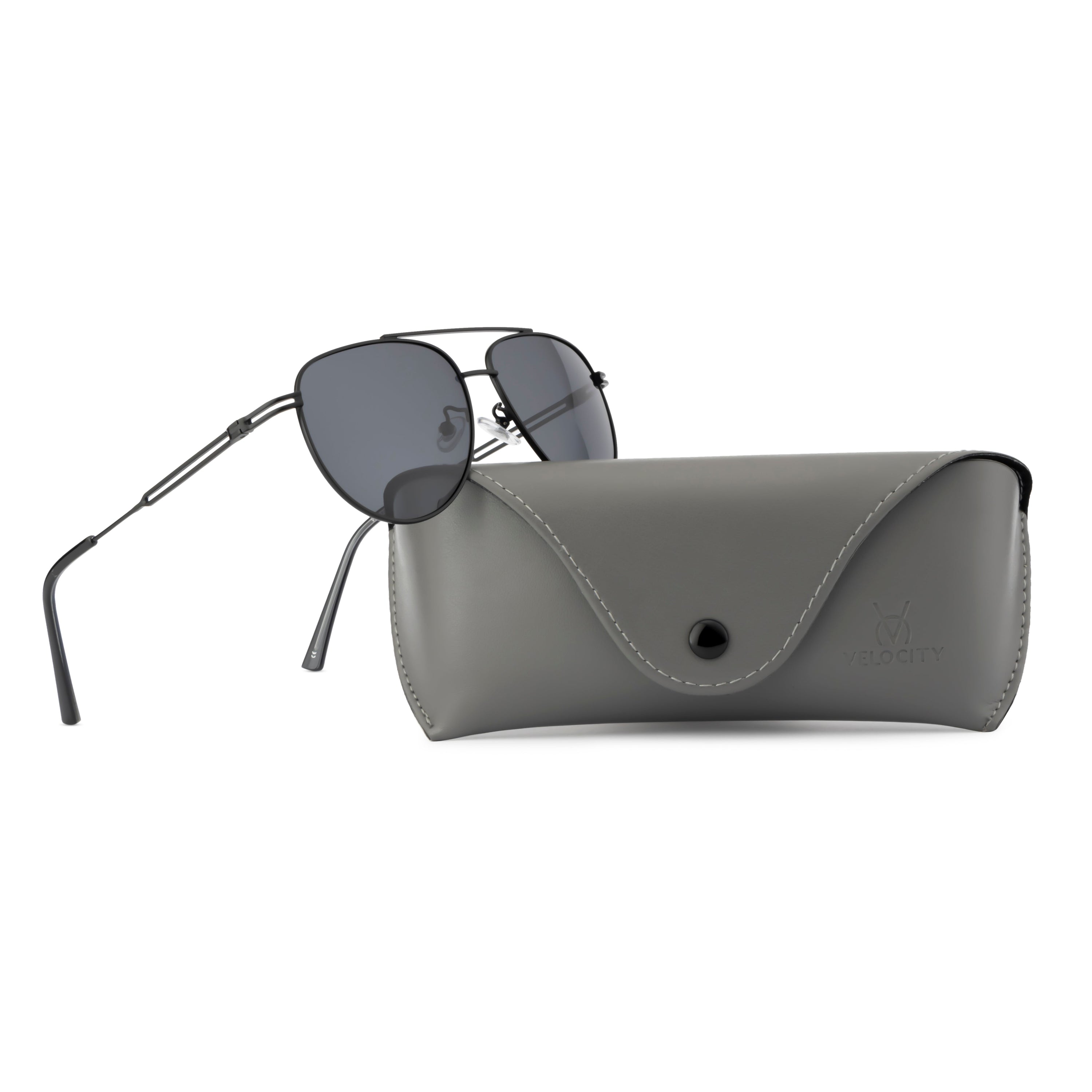Velocity Polarized Sunglass Full Aviator Rim
