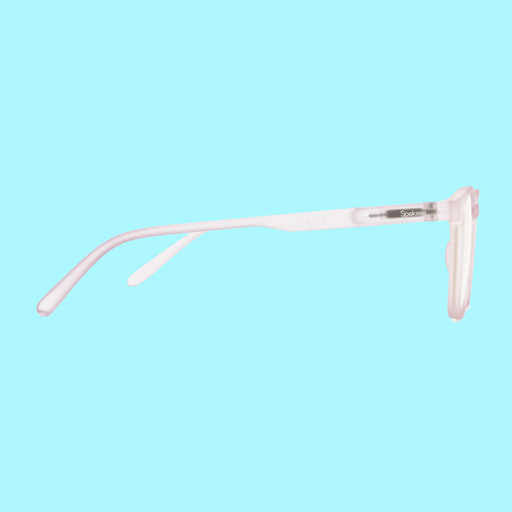 Speksee Light Pink Rectangle Full Rim Eyeglasses