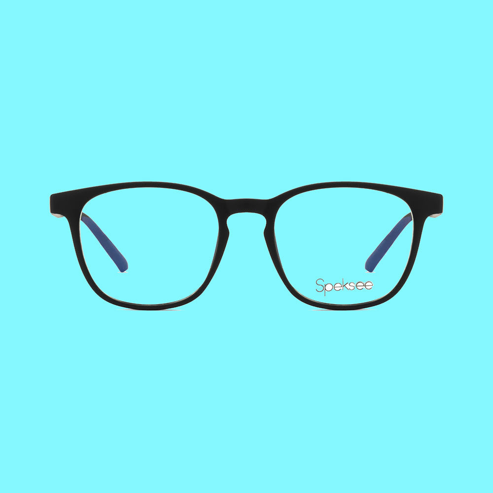 Speksee Black Rectangle Full Rim Eyeglasses