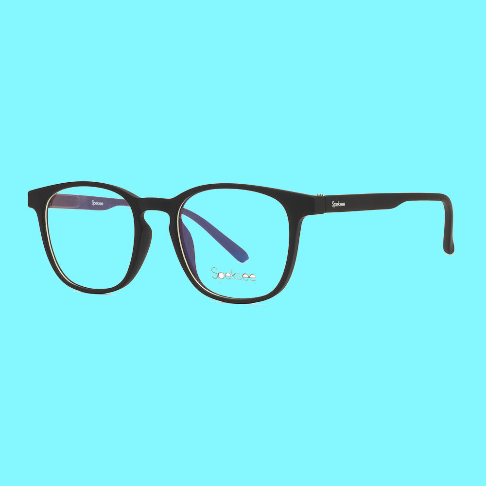 Speksee Black Rectangle Full Rim Eyeglasses