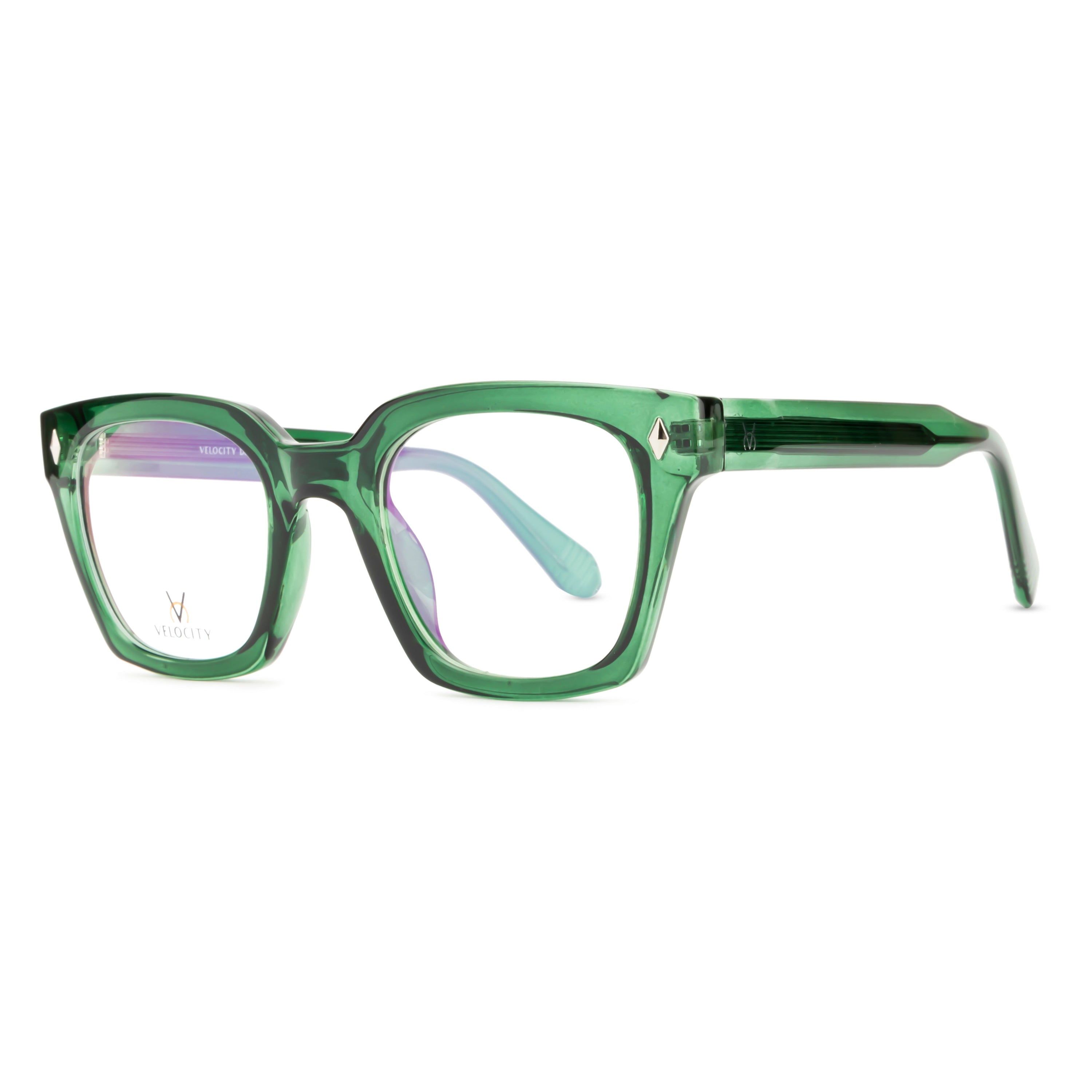 Velocity Square Full Rim Eyeglasses - Green