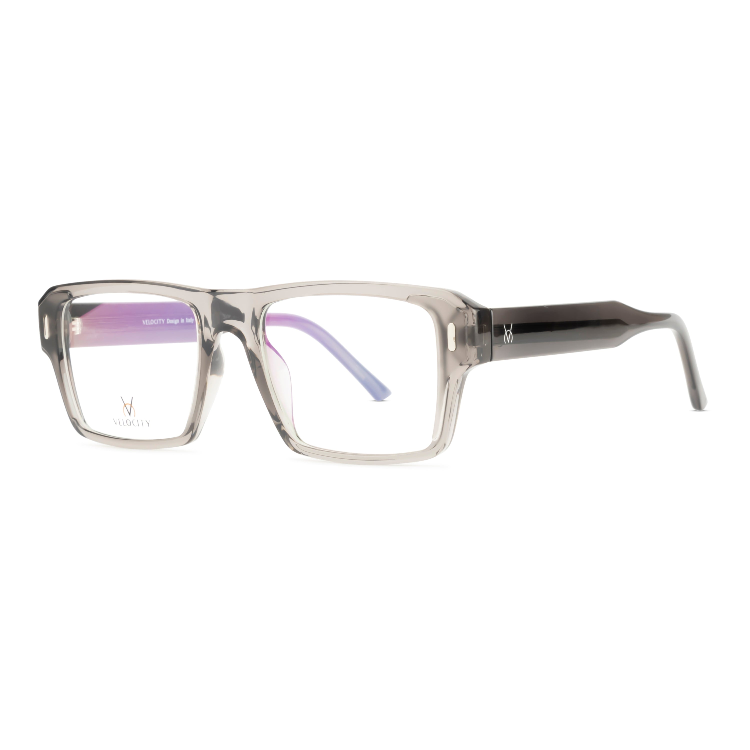 Velocity Rectangle Full Rim Eyeglasses Black