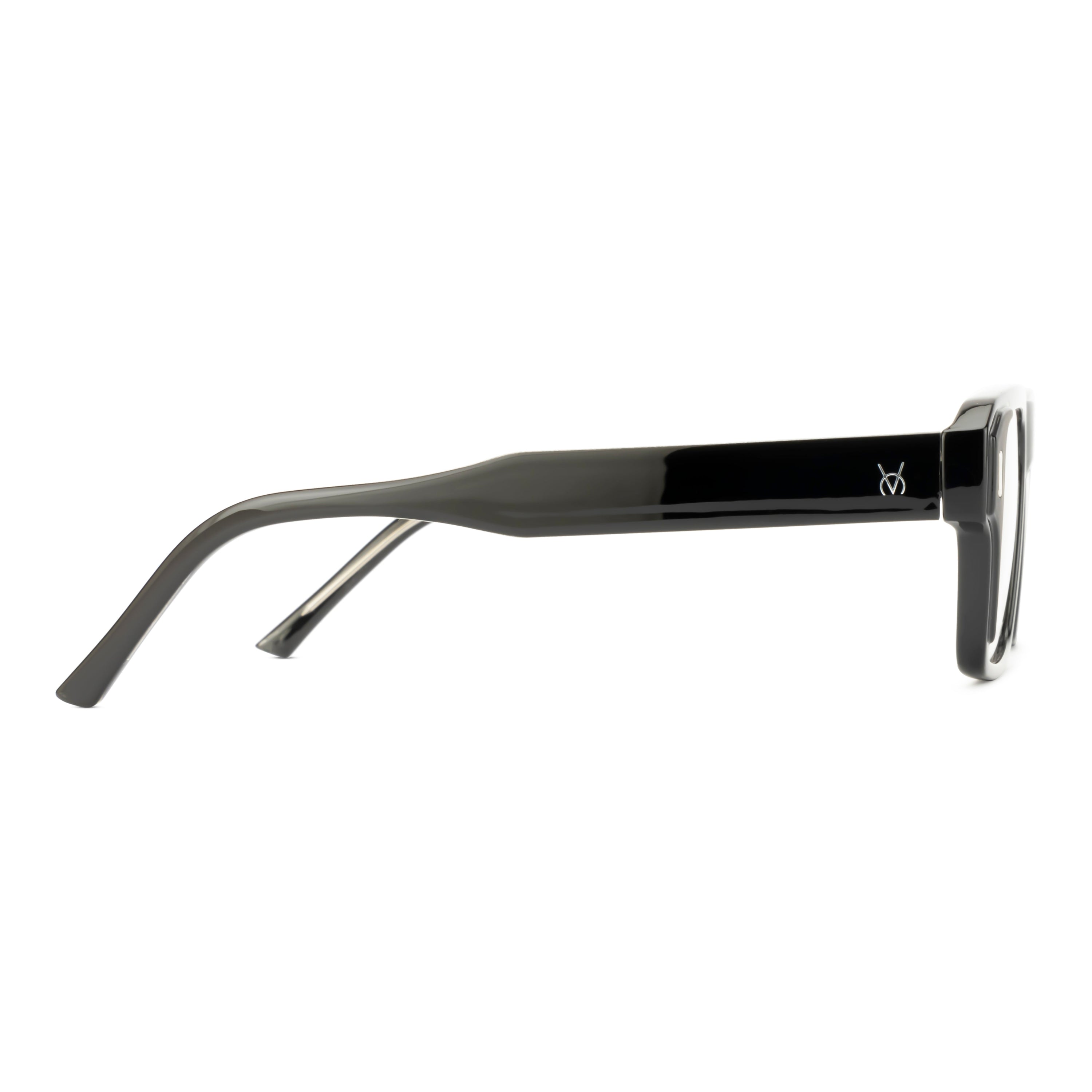 Velocity Rectangle Full Rim Eyeglasses Black