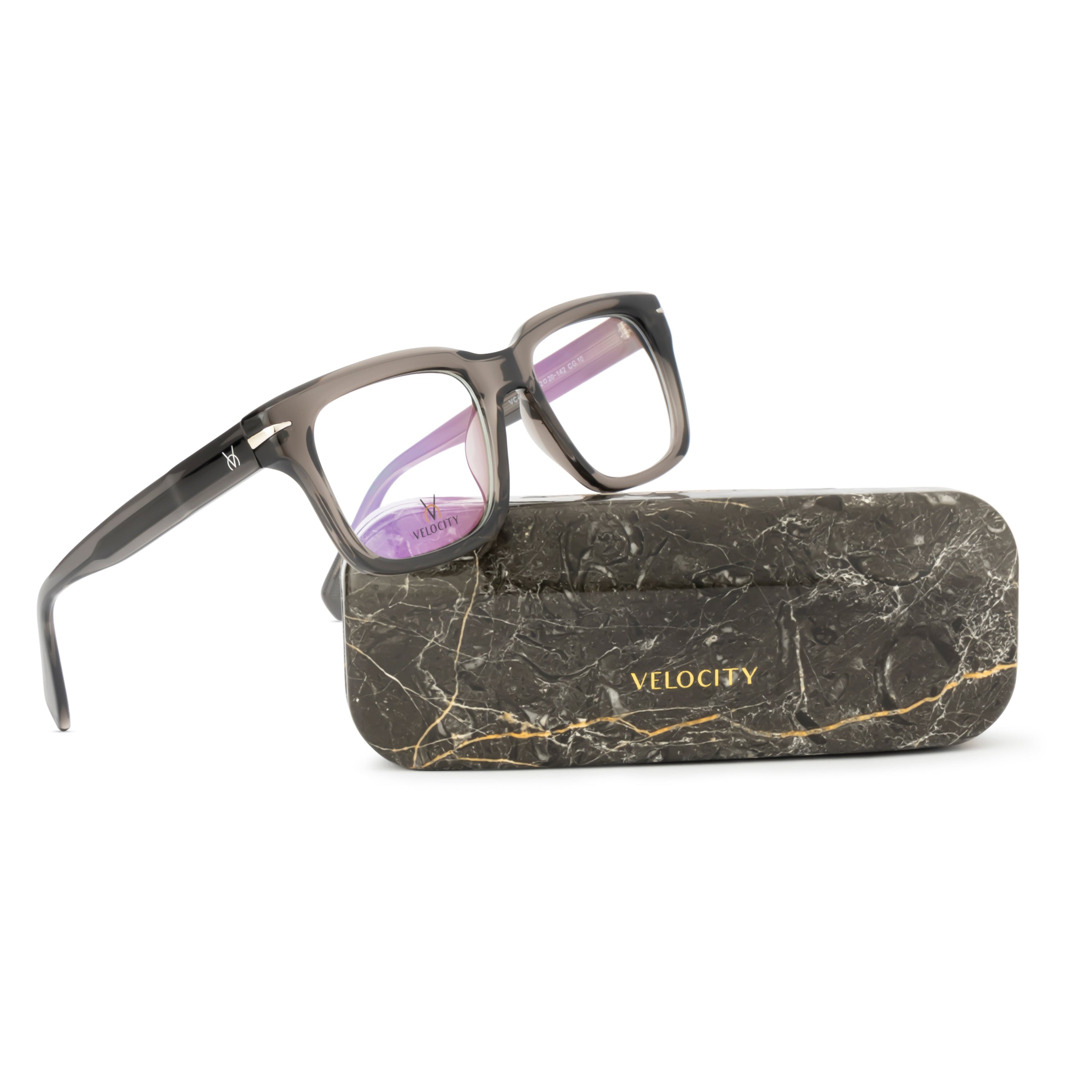 Velocity Square Full Rim Eyeglasses - Grey