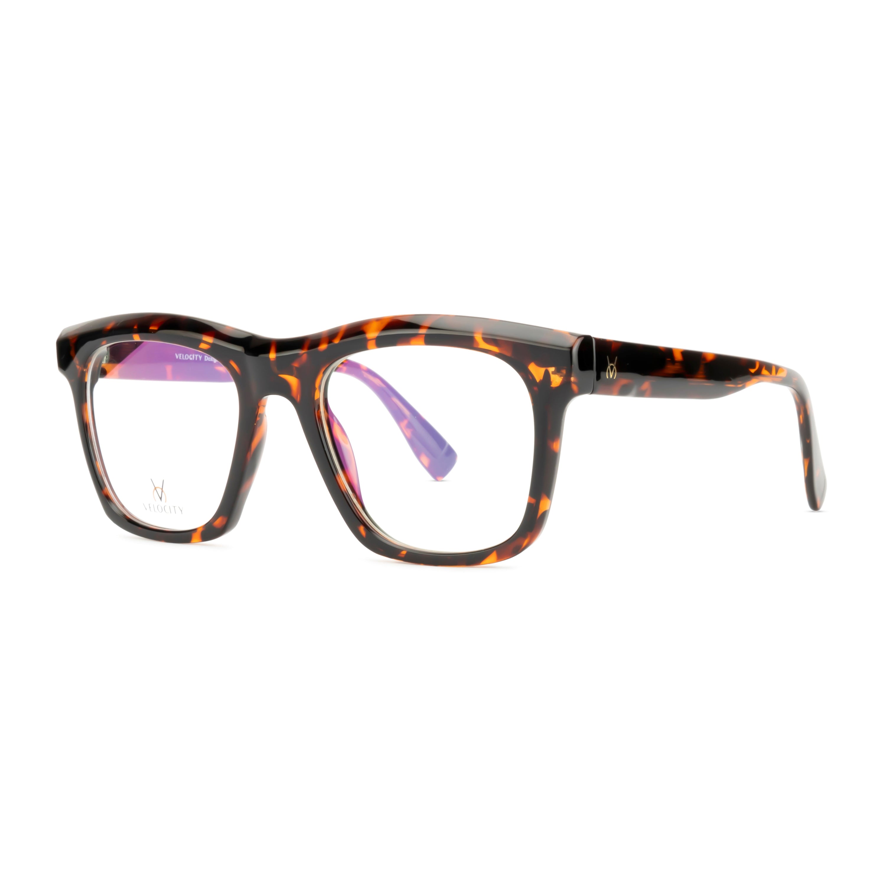 Velocity Square Full Rim Eyeglasses - Brown
