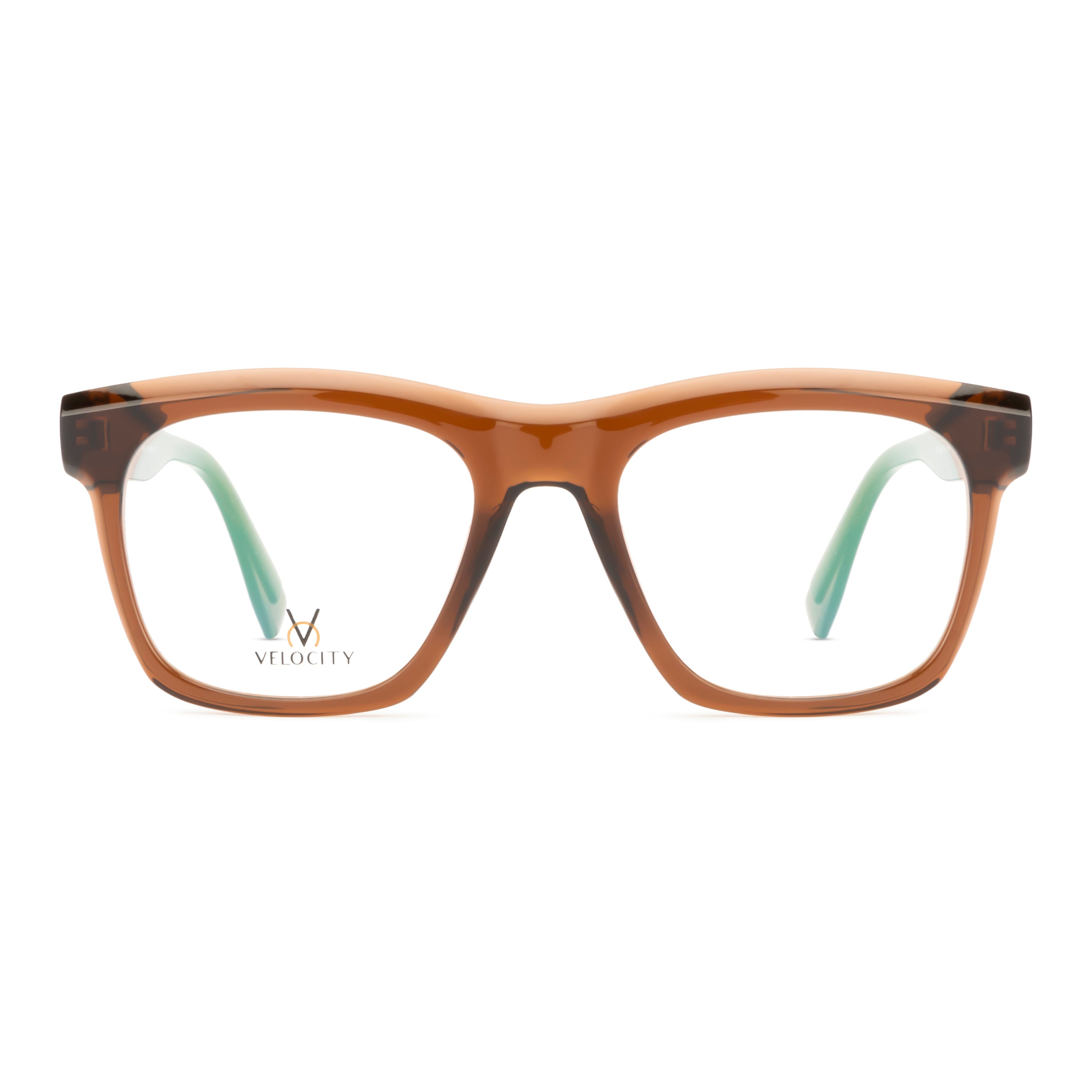 Velocity Square Full Rim Eyeglasses - Brown