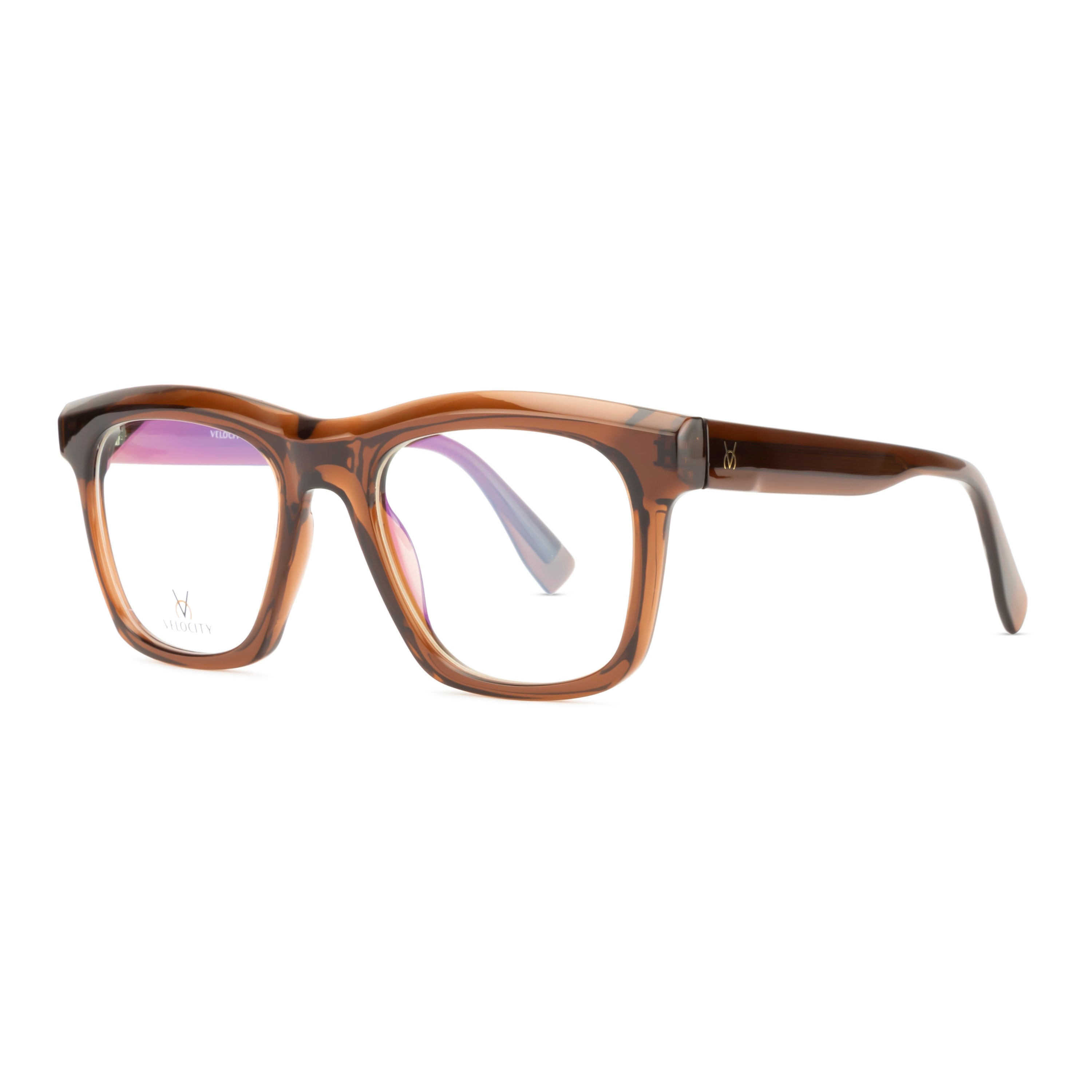 Velocity Square Full Rim Eyeglasses - Brown
