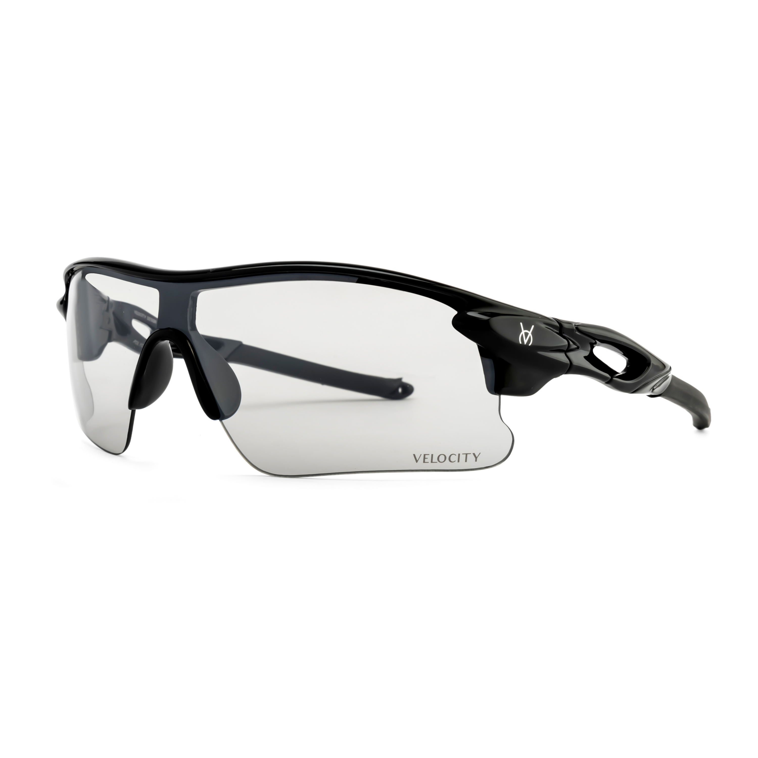 Velocity Sunglasses | Black and Transparent | 100% UV Protected | Polycarbonate Sports Sunglasses for Men