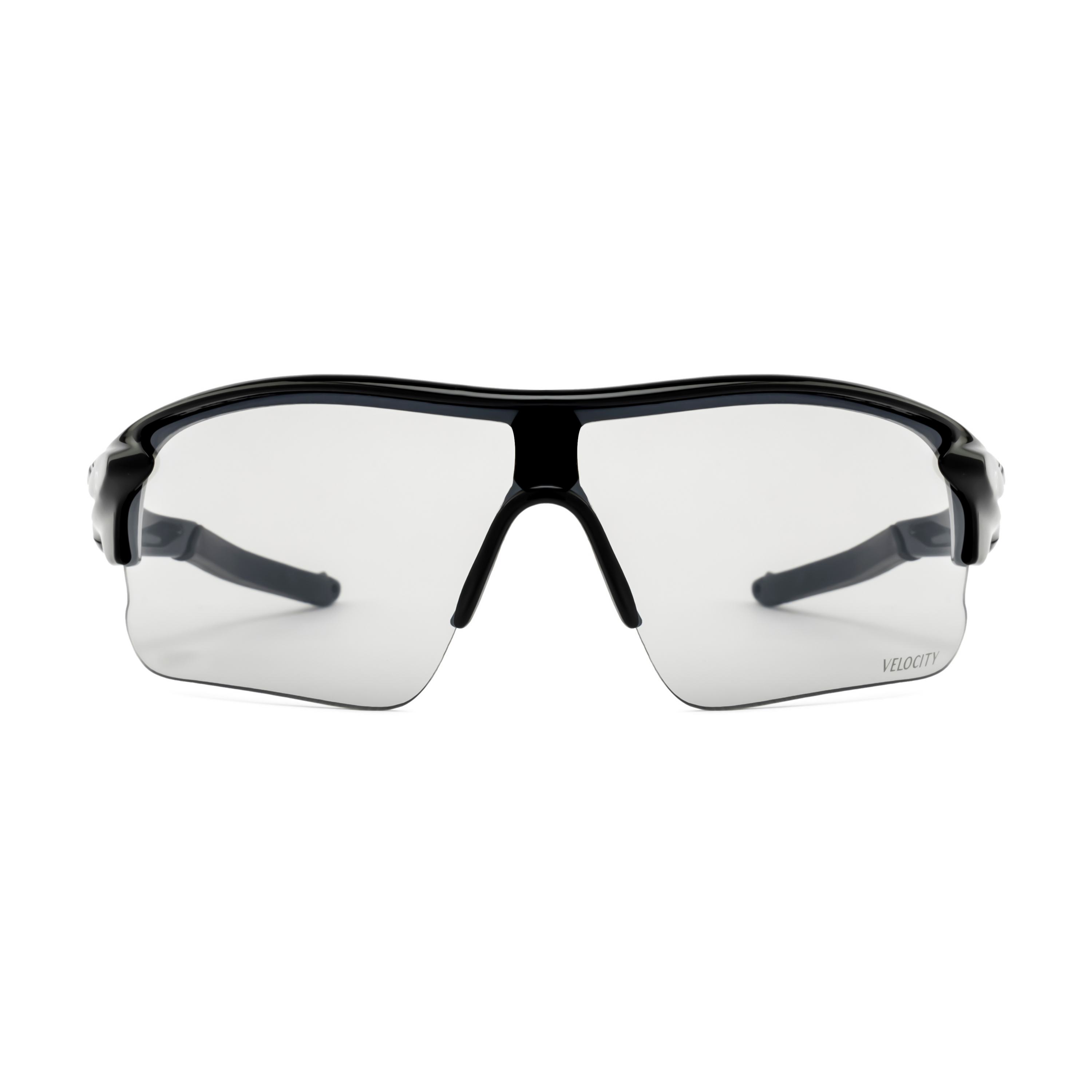 Velocity Sunglasses | Black and Transparent | 100% UV Protected | Polycarbonate Sports Sunglasses for Men
