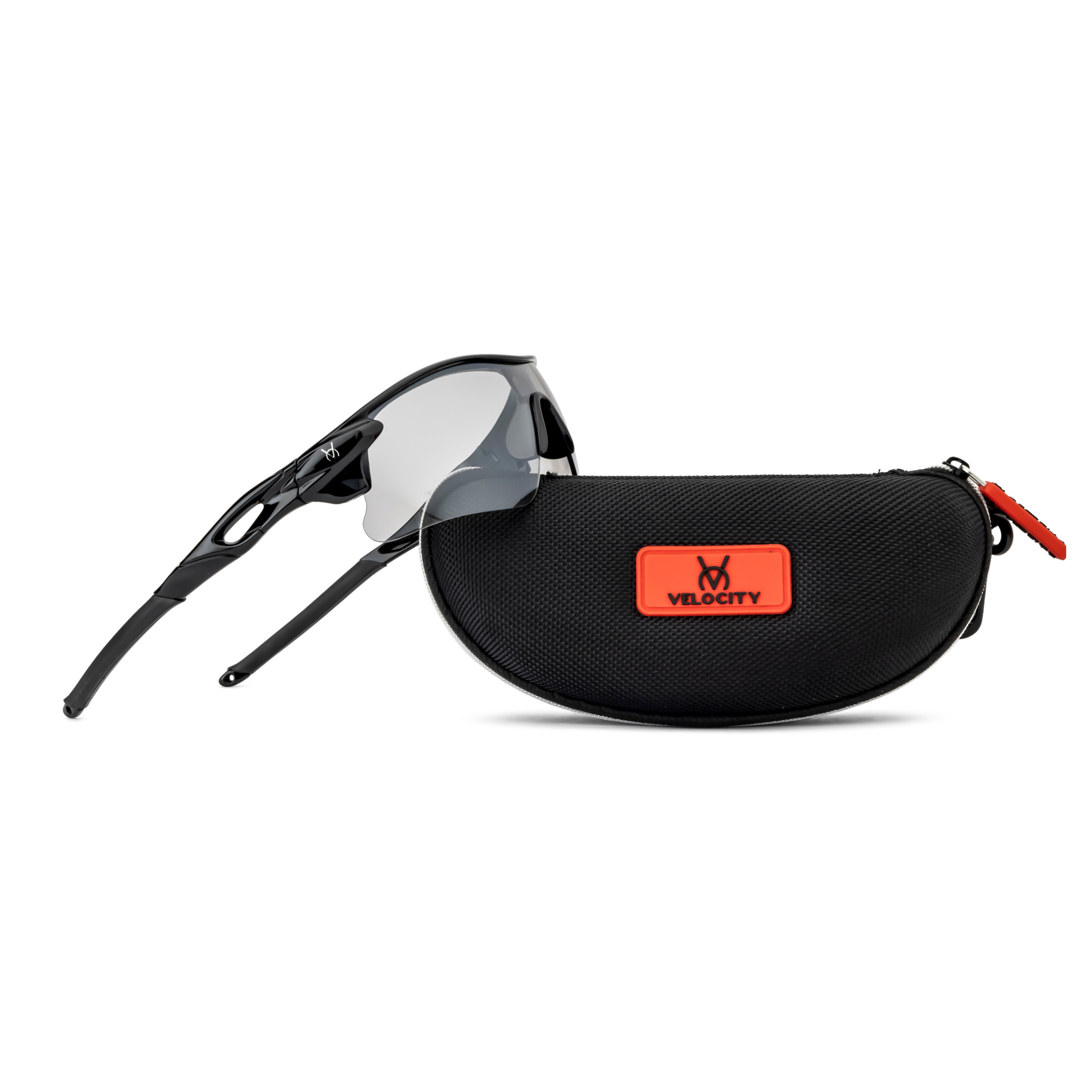 Velocity Sunglasses | Black and Transparent | 100% UV Protected | Polycarbonate Sports Sunglasses for Men