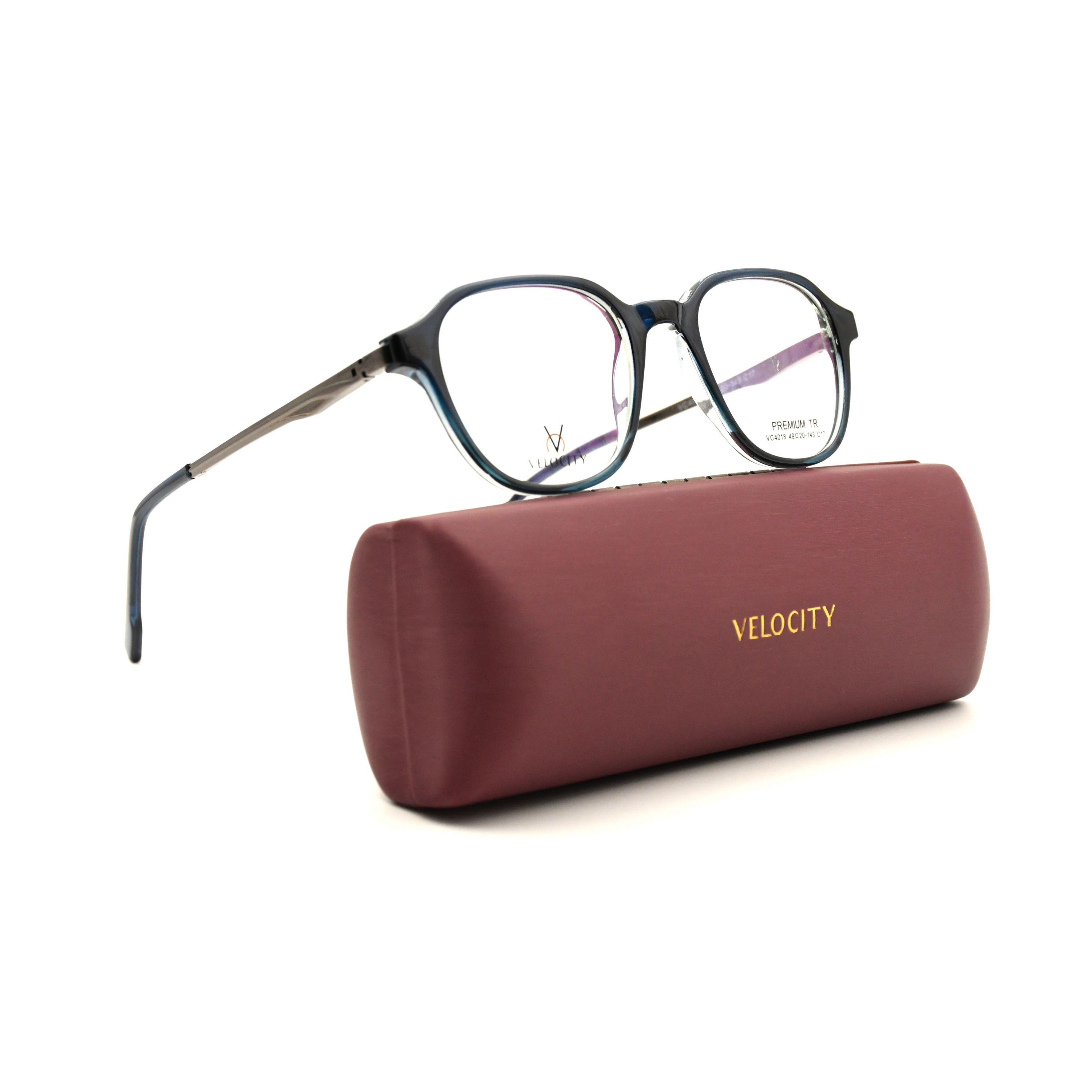 Velocity Rectangle Full Rim Eyeglasses - 4018-C17