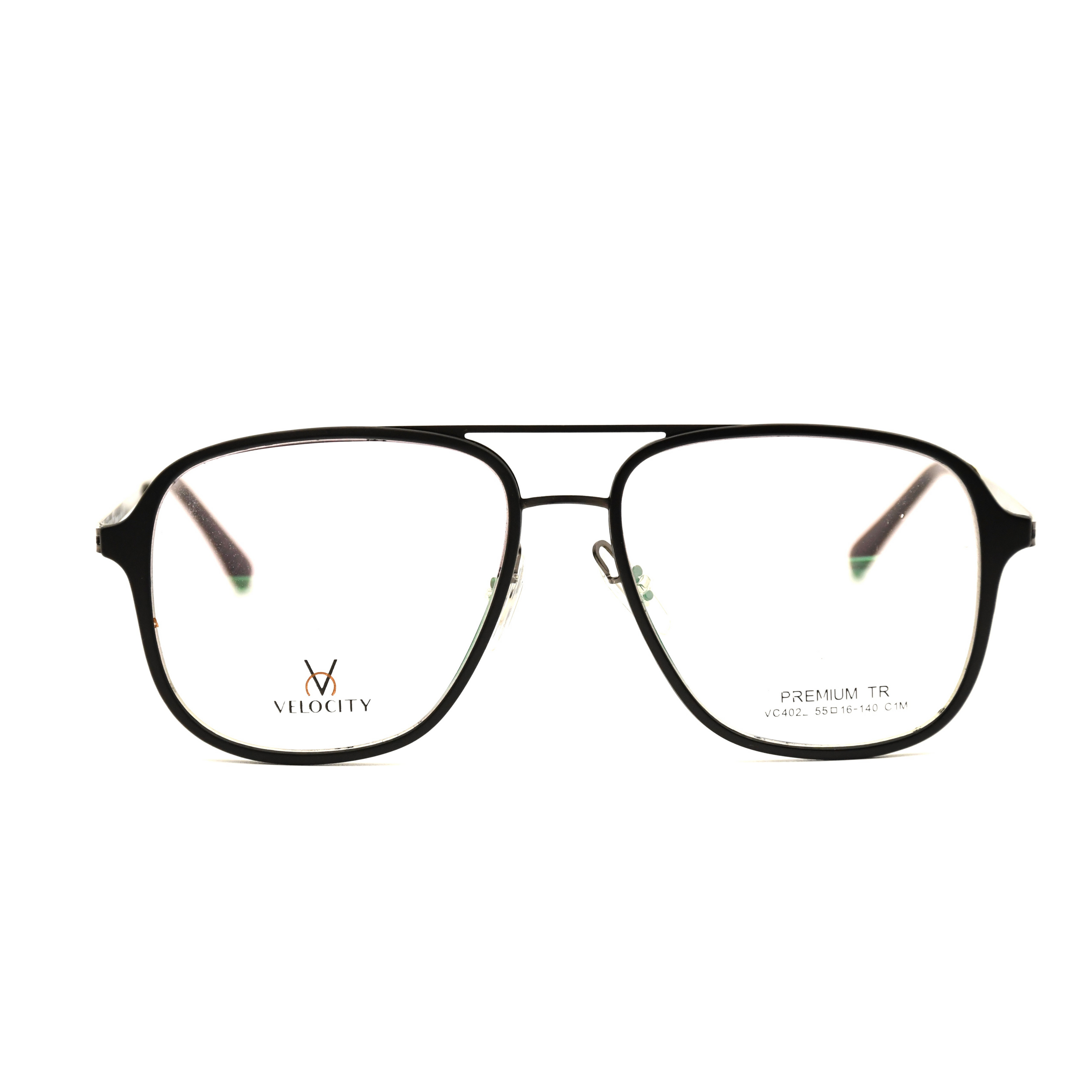 Velocity Rectangle Full Rim Metal Eyeglasses - 4022-C1M