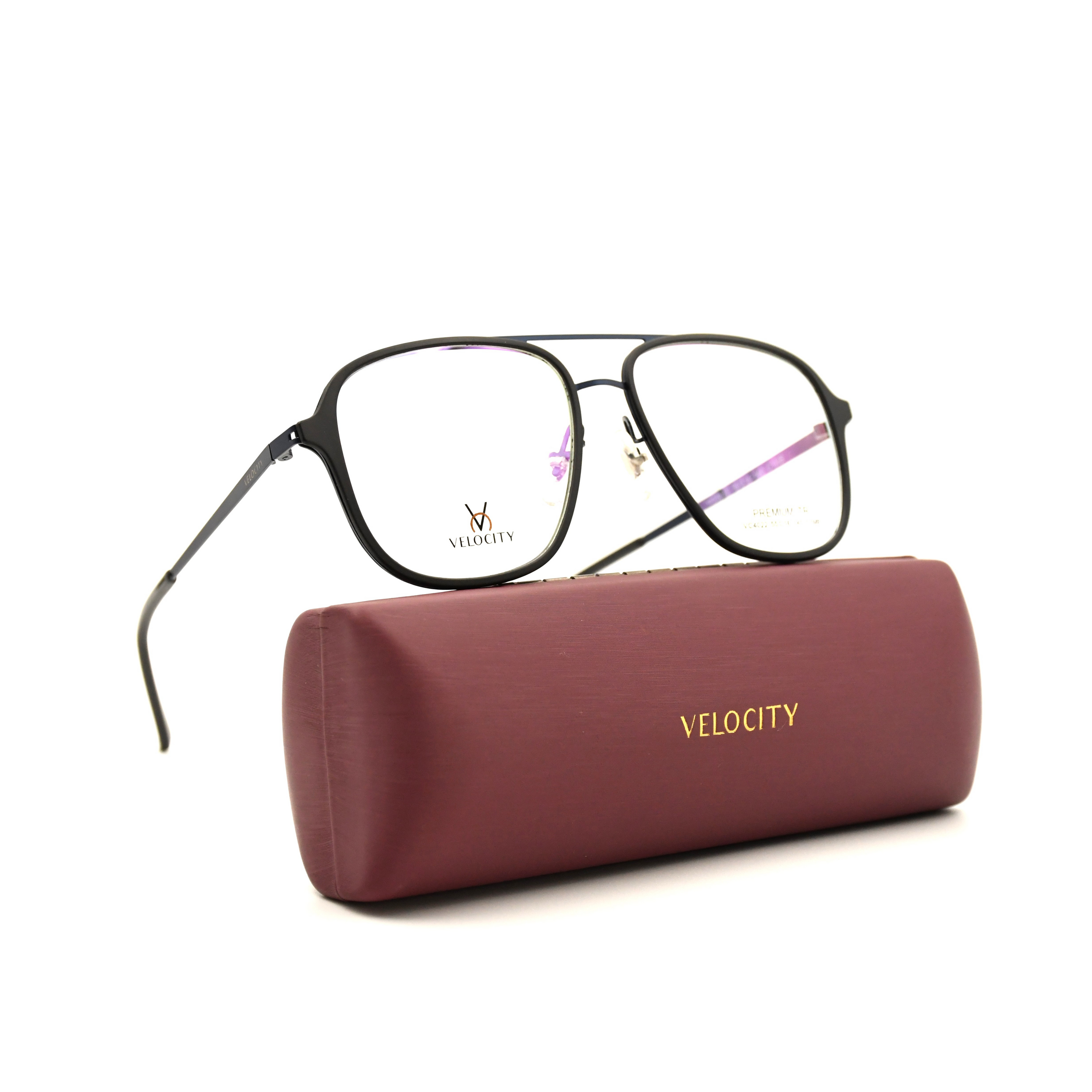 Velocity Rectangle Full Rim Eyeglasses - 4022-C1MB