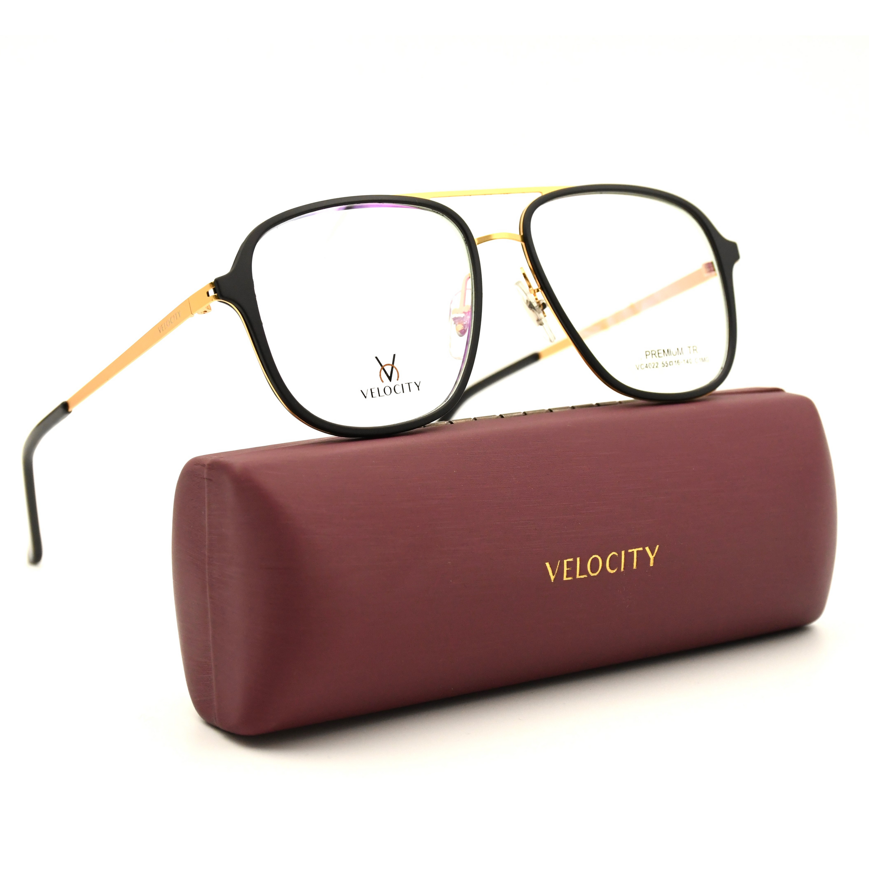 Velocity Rectangle Full Rim Eyeglasses - 4022-C1MG