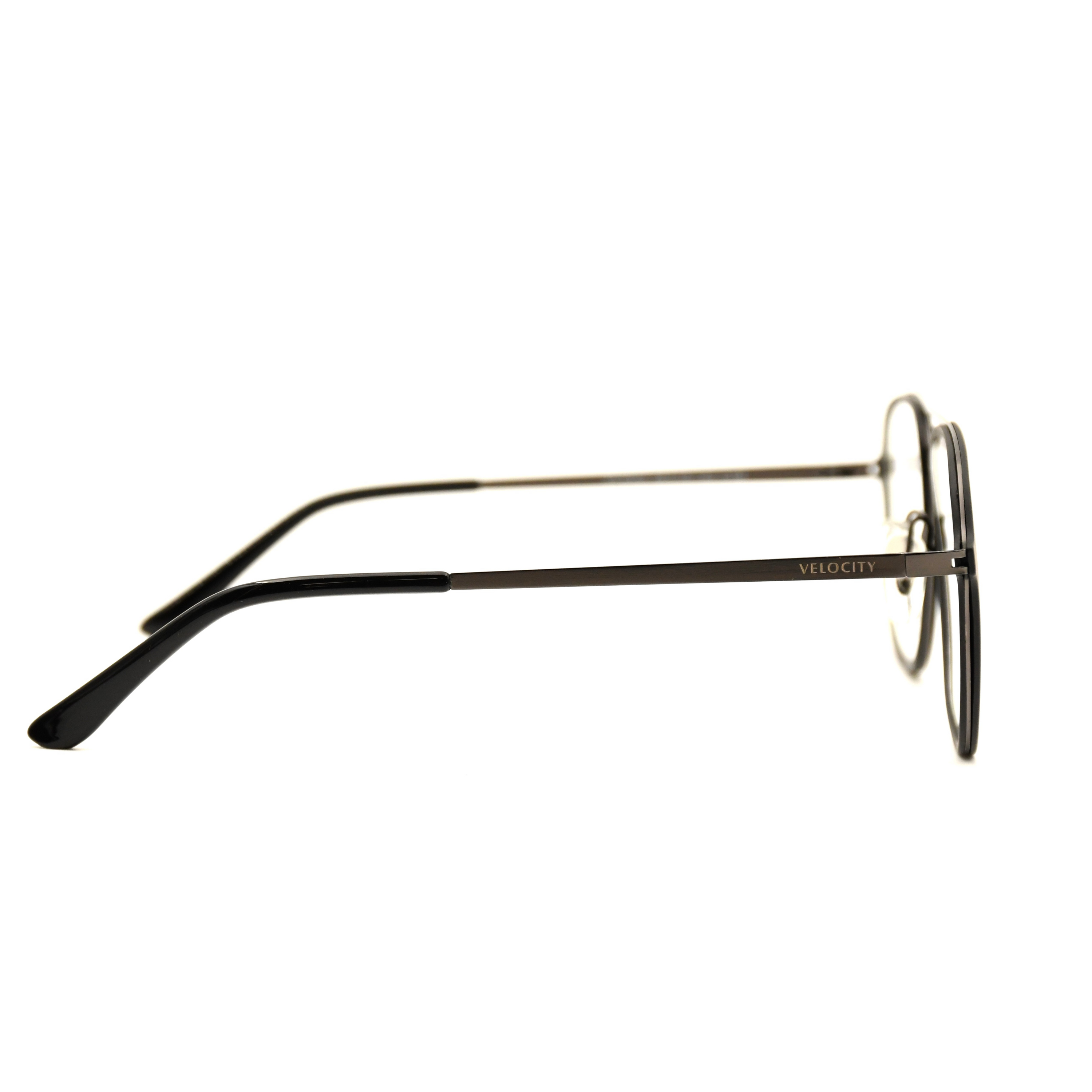 Velocity Rectangle Full Rim Metal Eyeglasses - 4022-C1M