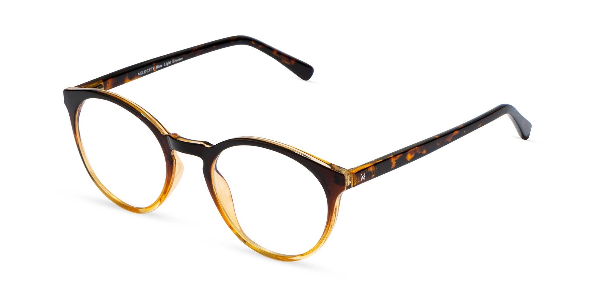 Velocity Full Rim Oval Anti Glare  Blue Cut Brown Frame