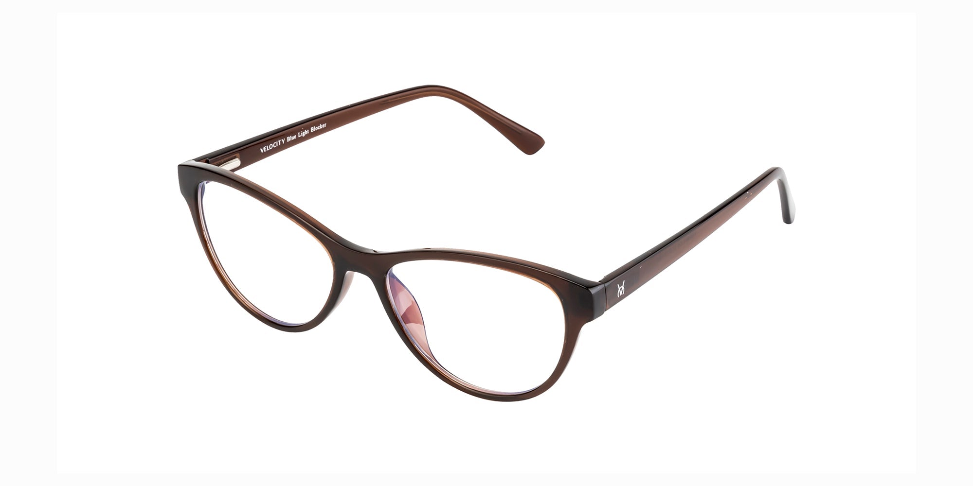 Velocity Full Rim Cat Eye Anti Glare  Blue Cut Teenager   Brown Frame