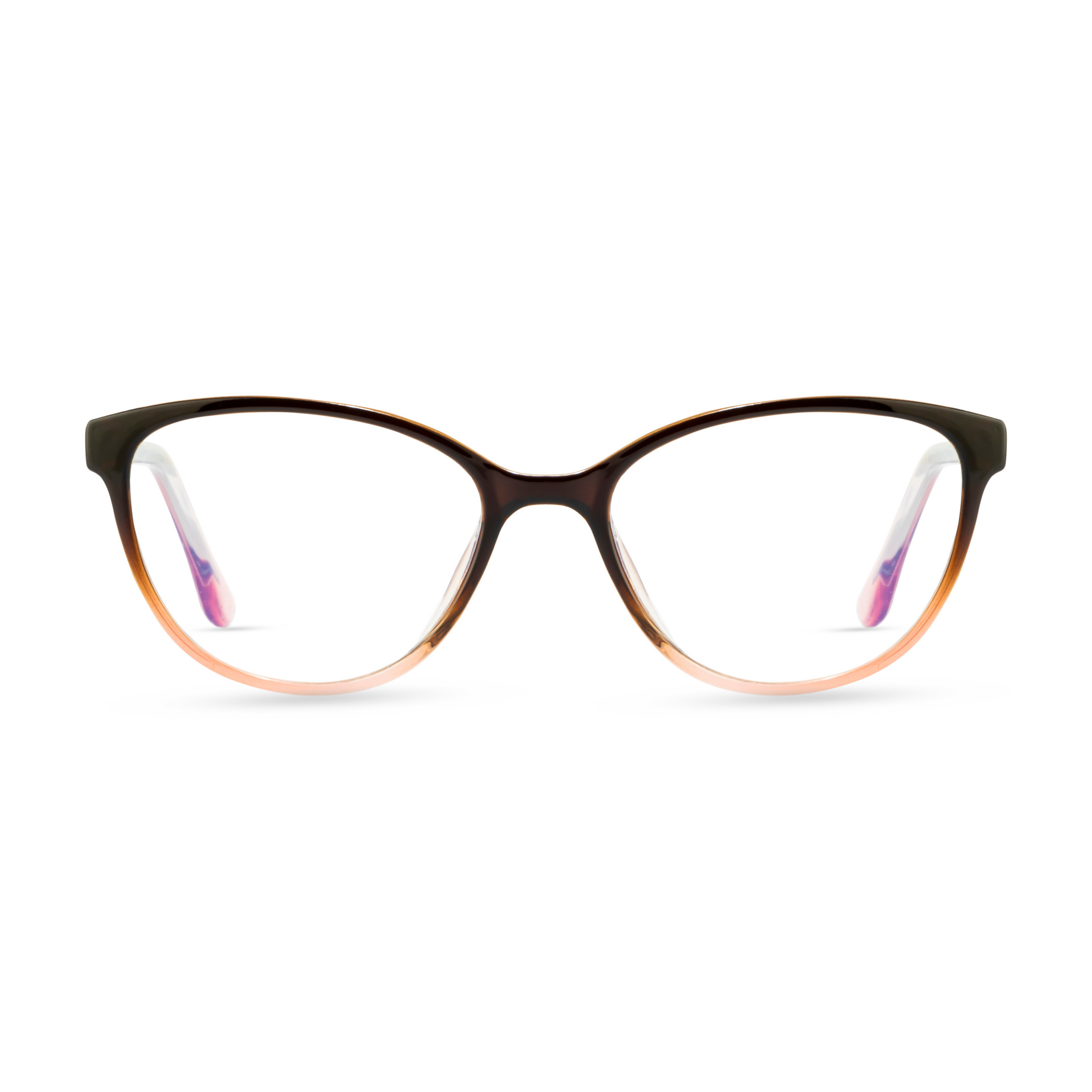Velocity Full Rim Cat Eye Anti Glare  Blue Cut Brown Frame